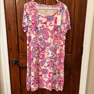 Lilly Pulitzer Pink and Blue Floral Dress